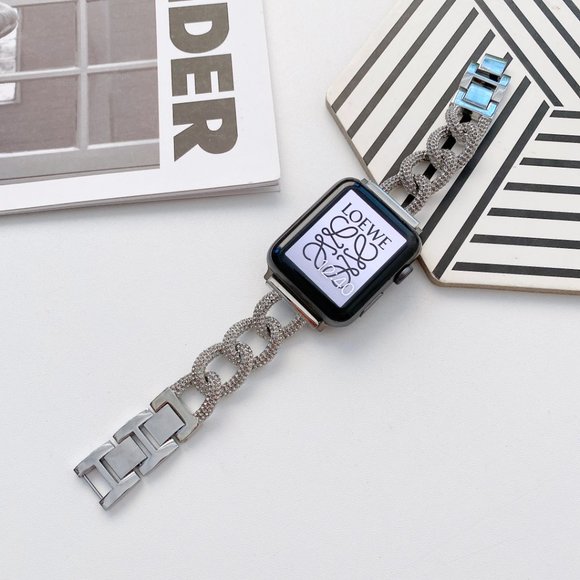 NEW Strap Chain Stainless Band For Apple Watch - Rosegold - Picture 2 of 5